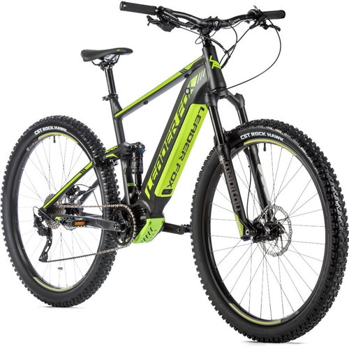 Leader Fox Acron 29" Black Matte/Light Green 19.5" Size L - Electric Bike - Main image