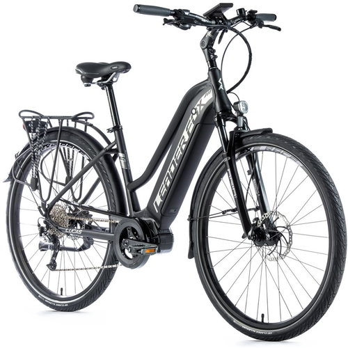 Leader Fox Lucas 28", Women's, Matte Black/Grey, 16.5", size S - Electric Bike - Main image