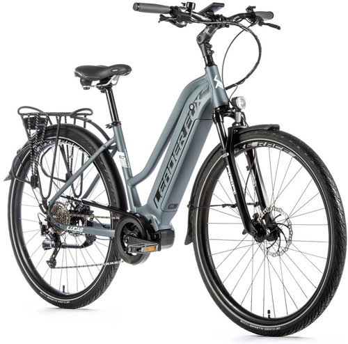 Leader Fox Lucas 28 "women's gray mat / white 18" size M - Electric Bike - Main image