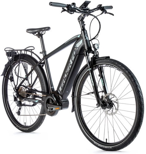 Leader Fox Lucas 28 "men black mat / gray 19" size L - Electric Bike - Main image