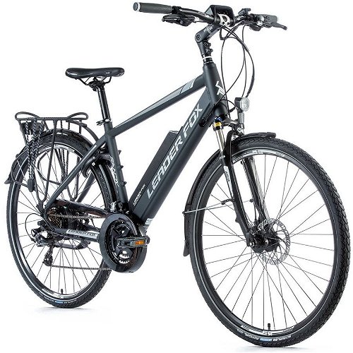 Vélo électrique LEADER FOX SANDY Homme 540 Wh 100 kms Noir/bleu