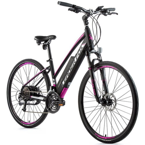Leader Fox Venosa 28 "black matt / purple 16.5" size S - Electric Bike - Main image