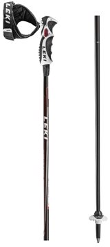 Leki Carbon  14 S, Black-White-Red-Anthracite, 125cm - Ski Poles - Main image