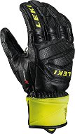 Leki Worldcup Race Downhill S, Black-Ice Lemon, size 8 - Ski Gloves