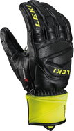 Leki Worldcup Race Downhill S, Black-Ice Lemon, size 10.5 - Ski Gloves