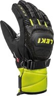 Leki Worldcup Race Coach Flex S GTX Junior, black-ice lemon, size 7 - Ski Gloves