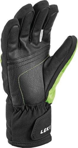 Leki Max ski gloves black / lime / white kids