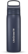 LifeStraw Go 2.0 Stainless Steel Water Filter Bottle, 18 oz, Aegean - Water Filter Bottle
