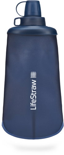LifeStraw Peak Series foldable squeeze bottle 650 ml, mountain blue - Water Filter Bottle - Main image
