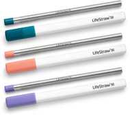 LifeStraw SIP Jednodílné filtrační brčko s pouzdrem 3 ks, lagunové tyrkysové, meruňkové, lila - Travel Water Filter