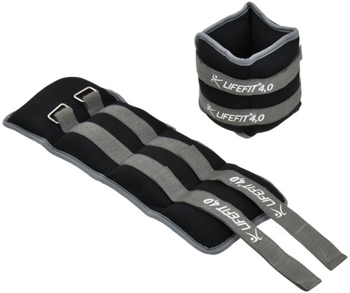 Lifefit Neoprene ankle or wrist weight S2 2 × 4.0 kg, black - Weight - Main image