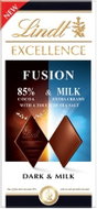 Lindt Excellence Fusion 85% Dark Chocolate with Salt and Milk Chocolate 100g - Chocolate