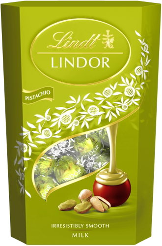 Lindt Lindor Pistachio milk chocolate pralines with a pistachio filling - Chocolate - Main image