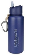 LifeStraw GO2, Stainless Steel, Blue - Travel Water Filter