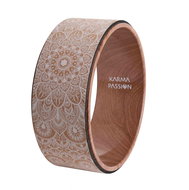 Mandala Boho White Cork Yoga Wheel - Yoga Wheel