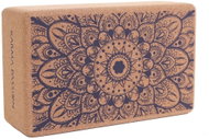 Yoga cork block Mandala Boho Blue - Yoga Block
