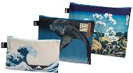 LOQI Hokusai, Hiroshige Zip Pockets - Travel Kit