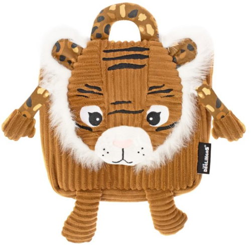 Les Déglingos Baby backpack made of soft corduroy tiger - Backpack - Main image