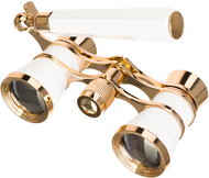Levenhuk Broadway 325E White Lorgnette Opera Glasses - Theatre Binoculars