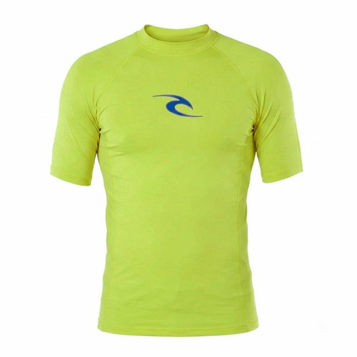 Rip Curl Lycrové triko Waves kr. ruk. lime / suplphur, L - Lycra Clothing - Main image