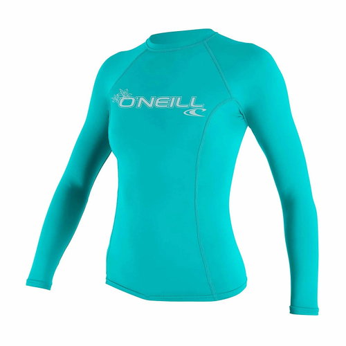 O´neill Women's lycra shirt BASIC SKIN long sleeve, aqua XS - Lycra Clothing - Main image