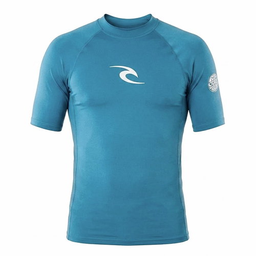 Rip Curl Waves Lycra Rash Vest S/S bluefin blue-grey S - Lycra Clothing - Main image