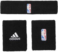 Sada Adidas  NBA Wristband prus Headband Black Youth - Készlet
