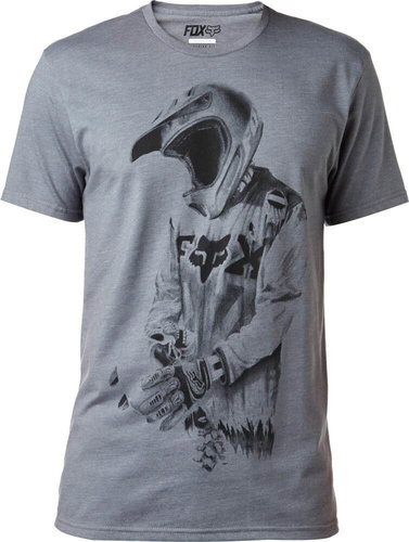 FOX Death By Momentum Ss Tee -L, Heather Graphite - T-Shirt - Main image