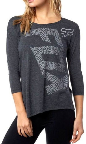 FOX Angled Ls S, Heather Black - T-Shirt - Main image