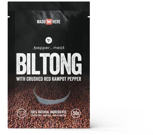 Meat Here beef biltong with kampot pepper 50g - Dried Meat - Main image