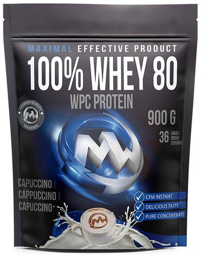 MAXXWIN 100% Whey 80 900 g, cappuccino - Protein - Main image