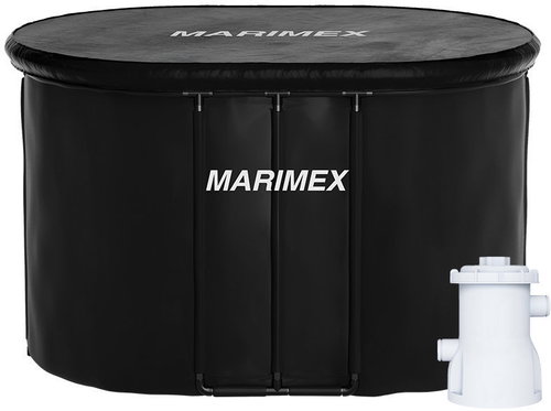 MARIMEX cooling tub oval 125×75×77cm black with cartridge filtration 2026 - Cold Water Immersion Tub - Main image