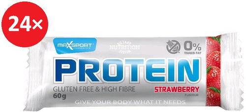 MAX SPORT PROTEIN strawberry gluten free 24 pcs - Protein Bar - Main image