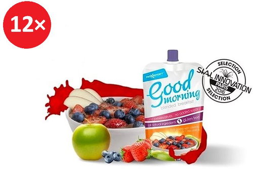 MAX SPORT GOOD MORNING fruit purée with cereals 12 pcs - Fruit puree - Main image