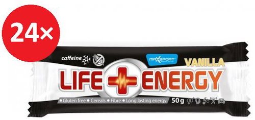 MAX SPORT LIFE ENERGY GF caffeine Vanilla 24 pcs - Energy Bar - Main image