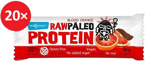 MAX SPORT RAW PALEO PROTEIN Blood Orange 20 pcs - Protein Bar - Main image