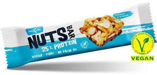 MaxLife Vegan 40g, nutty - coconut and almond - Protein Bar - Main image