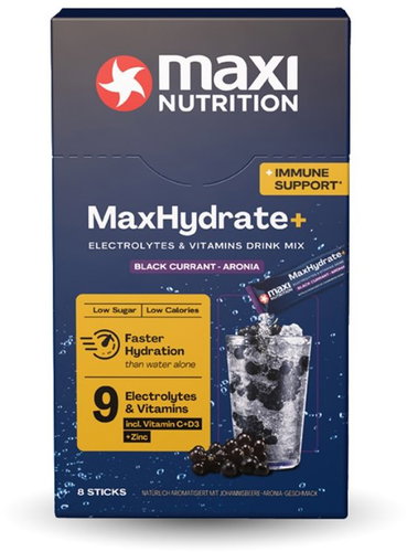 MaxiNutrition Elektrolyty s vitamínmi na imunitu, príchuť čiernych ríbezlí a arónie 128 g (8× 16 g - Športový nápoj - Hlavný obrázok