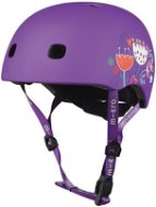Micro helma Floral fialová, M - Bike Helmet