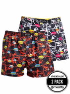 Meatfly 2Pack Agostino, Red/Black Comics, S - Boxer Shorts