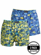 Meatfly 2Pack Agostino, Yellow/Blue Comics, S - Boxer Shorts