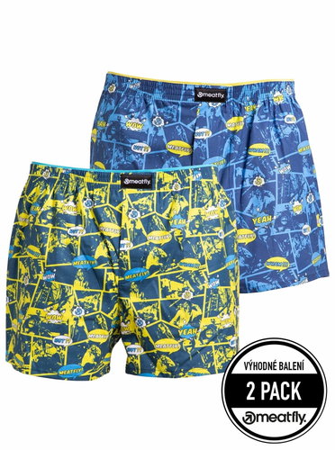 Meatfly 2Pack Agostino, Yellow / Blue Comics, S - Trenky - Hlavní obrázek