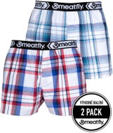 Meatfly 2Pack Gigi, White Red/Blue, XL - Boxer Shorts