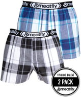 Meatfly 2Pack Gigi, Black/Blue, M - Boxer Shorts