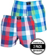 Meatfly 2Pack Doug, Navy Red/Green, M - Boxer Shorts
