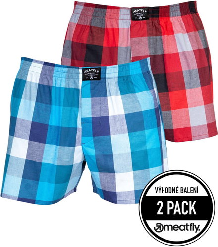 Meatfly 2Pack Doug, Blue/Red, XL - Boxer Shorts - Main image