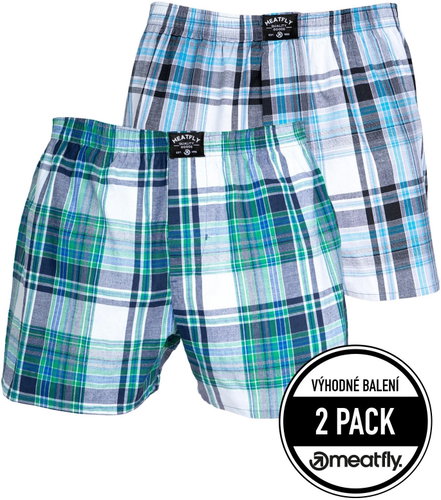 Meatfly 2Pack Doug, Green/Black, S - Boxer Shorts - Main image