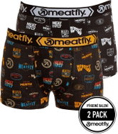 Meatfly 2Pack Balboa Boxershorts, Badges, S - Boxer Briefs