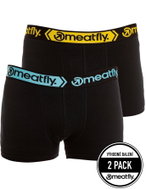 Meatfly 2Pack Balboa Boxershorts, Black, S - Boxer Briefs