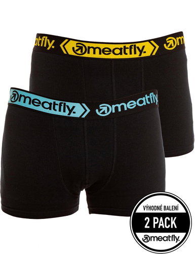 Meatfly 2Pack Balboa Boxershorts, Black, S - Boxer Briefs - Main image